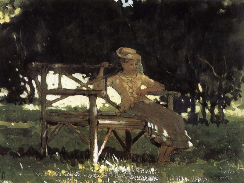 Winslow Homer Girls on the bench